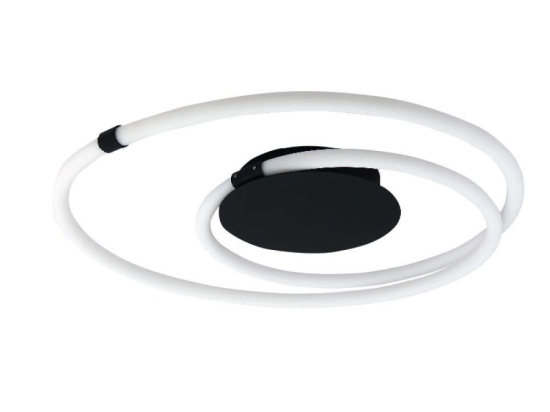 Πλαφονιέρα Οροφής 42010 60x10cm Led 3200Lm 40W 3000K Black Inlight