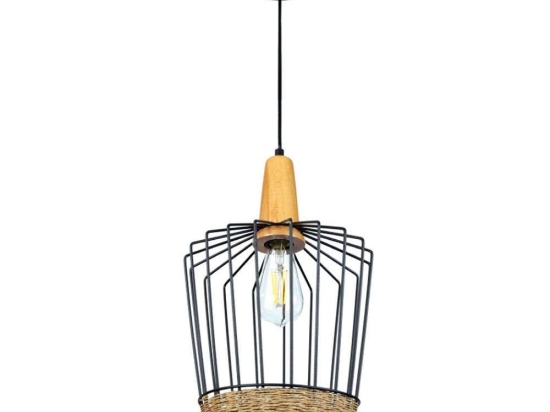 Φωτιστικό Οροφής 4025-Α 26x57cm 1xE27 Black-Brown Inlight