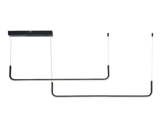 Φωτιστικό Οροφής - Ράγα 6052-BL 145cm Led 3050Lm 38W 3000K Black Inlight