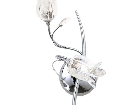 Φωτιστικό Τοίχου - Απλίκα 43221 18x42cm 2xG9 Clear-Chrome Inlight