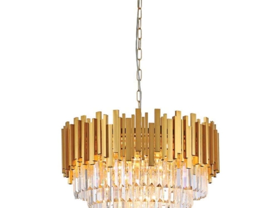 Φωτιστικό Οροφής 6068-8 60x43cm 8xE14 Clear-Gold Inlight