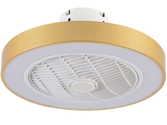 Ανεμιστήρας Οροφής Chilko 101000360 Με Φως Led Και Τηλεχειριστήριο Φ50x19cm 36W Gold Inlight Διάμετρος 50cm