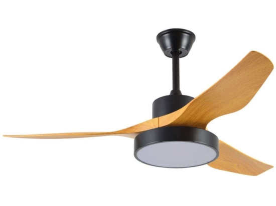 Ανεμιστήρας Οροφής Nitinat 102000220 Με Φως Led Και Τηλεχειριστήριο Φ132x25cm 25W Natural-Black Inlight Διάμετρος 132cm
