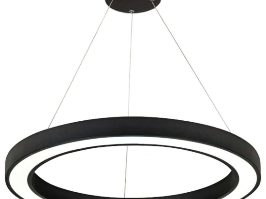 Φωτιστικό Οροφής 6073-60-BL Φ60x9cm Led 5450lm 68W Black Inlight