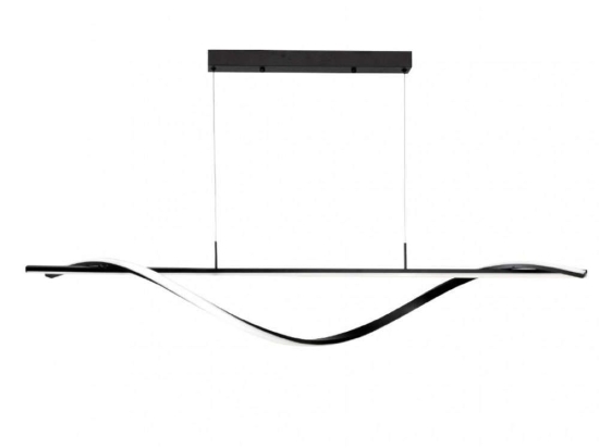 Φωτιστικό Οροφής - Ράγα 6084-BL 120cm Led 3400lm 40W Black Inlight