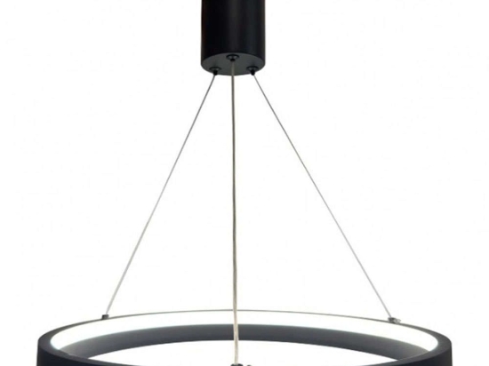 Φωτιστικό Οροφής 6090-BL Φ60cm Led 5400lm 60W Black Inlight