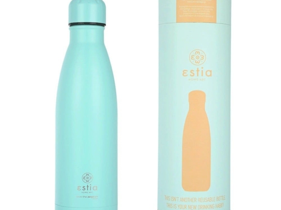 Ισοθερμικό Μπουκάλι Travel Flask 01-18023 Save Aegean 500Ml Ανοξείδωτο Ατσάλι Pastel Green Estia