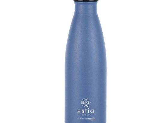 Ισοθερμικό Μπουκάλι Travel Flask 01-18009 Save Aegean 500Ml Ανοξείδωτο Ατσάλι Denim Blue Estia