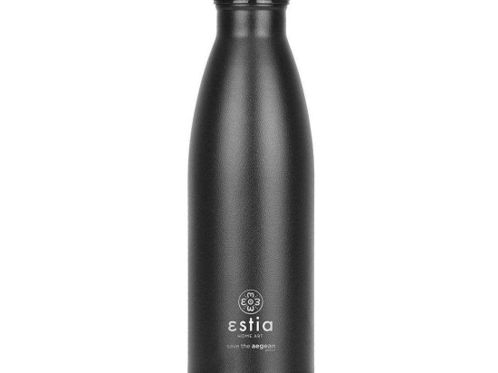 Ισοθερμικό Μπουκάλι Travel Flask 01-17989 Save Aegean 500Ml Ανοξείδωτο Ατσάλι Black Estia