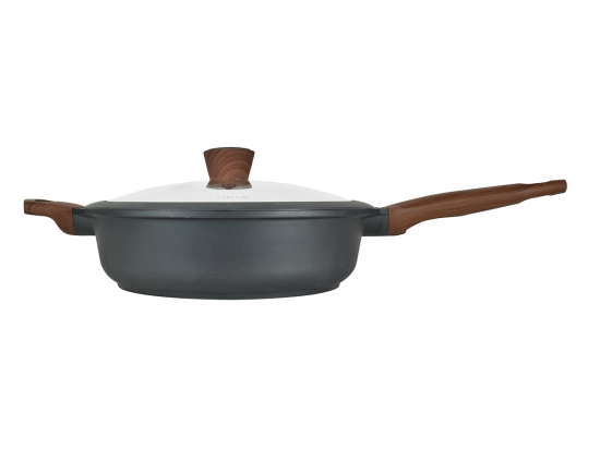 Κατσαρόλα Ρηχή 01-2404 Stone 28Cm Χυτό Αλουμίνιο Anthracite Estia 28cm Αλουμίνιο
