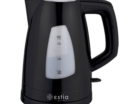 Βραστήρας Ηλεκτρικός Plus 06-10096 1.7Lt 2200W Black Estia Πλαστικό