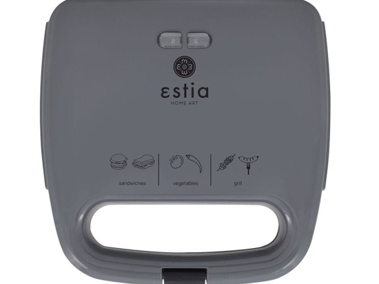 Τοστιέρα 2 Θέσεων Aroma 06-10010 750W Grey Estia Μέταλλο,Πλαστικό