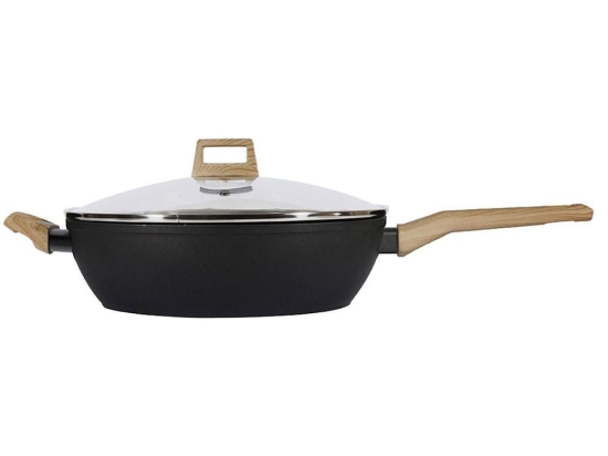 Κατσαρόλα Ημίχυτρα Φ28cm Earth 01-10232 Black Estia 28cm Αλουμίνιο