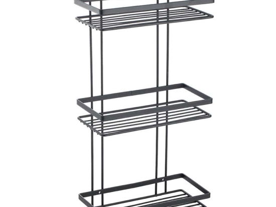 Εταζέρα 3 Θέσεων Elegant 02-8710 25x12x46cm Black Estia Ανοξείδωτο Ατσάλι