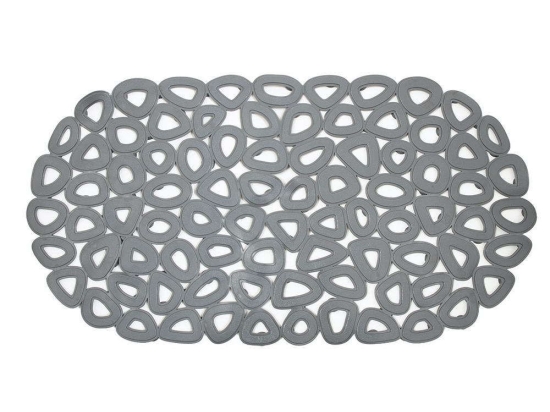 Αντιολισθητικό Μπάνιου Eco 02-11604 68x35cm Grey Estia 35Χ68 PVC