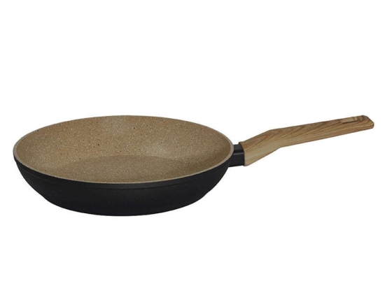 Τηγάνι Αντικολλητικό Earth 01-10140 28cm Beige-Grey Estia 28cm Αλουμίνιο
