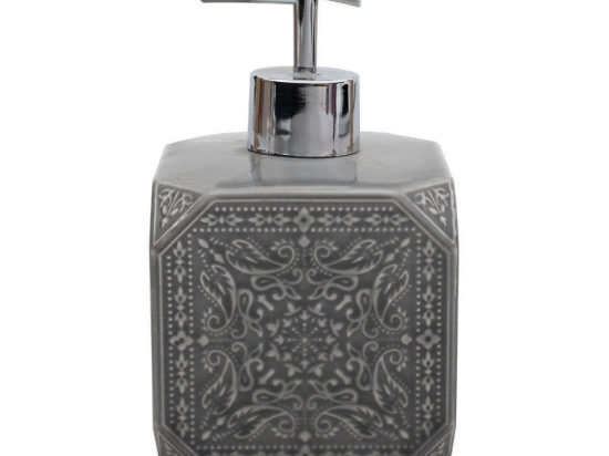 Δοχείο Κρεμοσάπουνου Feng Shui 02-11437 460ml Grey Estia Πηλός