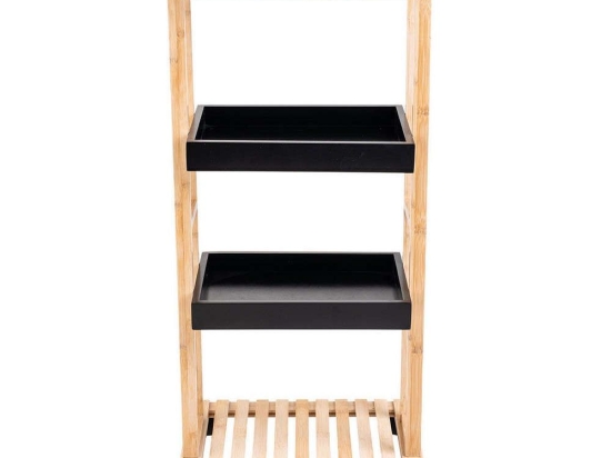 Μανάβης Με 4 Ράφια Bamboo Essentials 01-13035 40x30x88cm Natural-Black Estia Bamboo