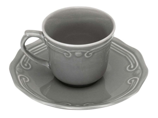 Φλυτζάνι Καφέ Athénée 07-13738 100ml Grey Estia Πορσελάνη