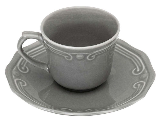 Φλυτζάνι Τσαγιού Athénée 07-13752 200ml Grey Estia Πορσελάνη