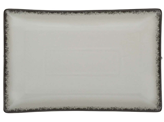 Πιατέλα Ορθογώνια Pearl 07-16463 31x21cm Grey Estia Πορσελάνη