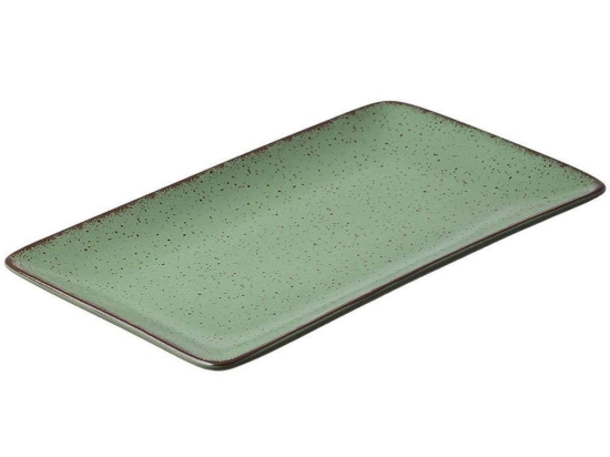 Πιατέλα Ορθογώνια Terra 07-15589 21x10,5cm Green Estia Πορσελάνη
