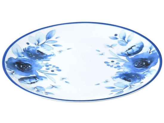 Πιάτο Ρηχό Blue Rose 07-16111 20cm White-Blue Estia Πορσελάνη