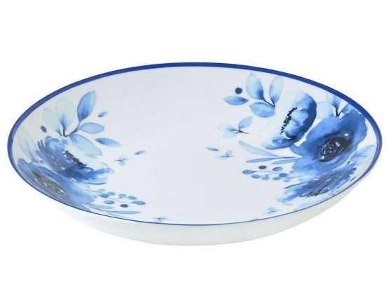 Πιάτο Βαθύ Blue Rose 07-16104 23cm White-Blue Estia Πορσελάνη