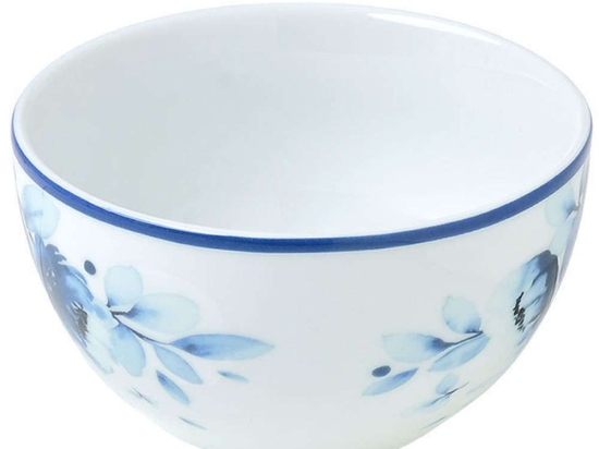 Μπωλ Δημητριακών Blue Rose 07-16197 14cm White-Blue Estia Πορσελάνη