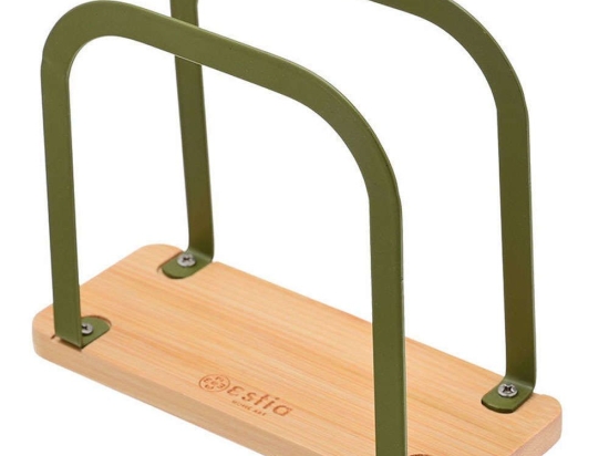Χαρτοπετσετοθήκη Bamboo Essentials 01-14117 15x6x12,5cm Olive-Natural Estia Μέταλλο,Bamboo