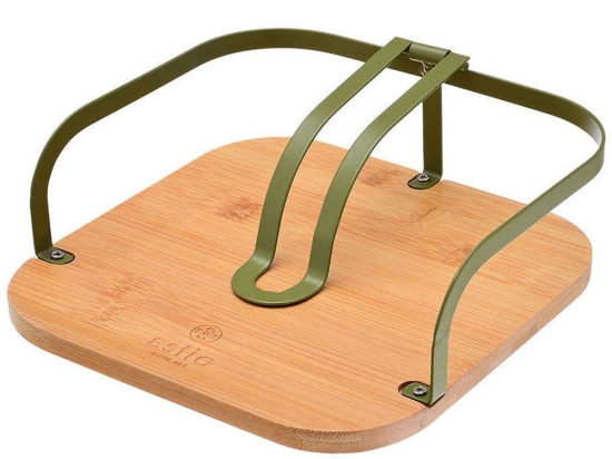 Χαρτοπετσετοθήκη Bamboo Essentials 01-14148 20x20x7cm Olive-Natural Estia Μέταλλο,Bamboo