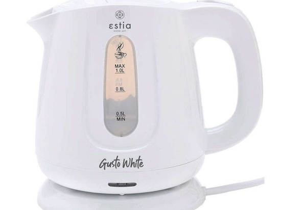 Βραστήρας 06-17224 1Lt 1100W White Estia Πλαστικό