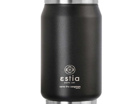 Ισοθερμικό Δοχείο Καφέ Save The Aegean 01-16739 300ml Black Estia