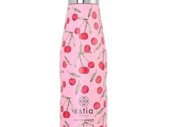 Ισοθερμικό Μπουκάλι Travel Flask Save The Aegean Cherry 01-16647 500ml Multi Estia