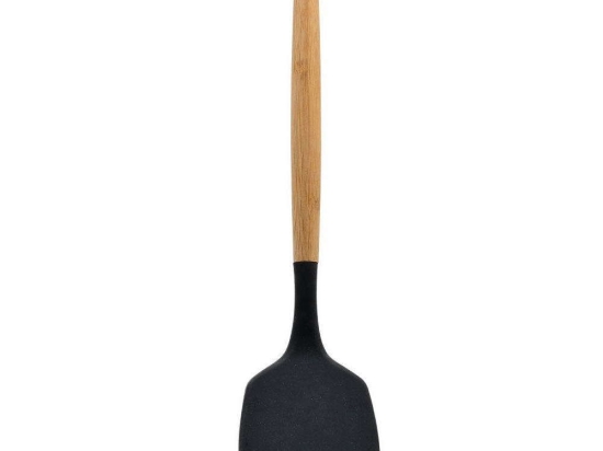 Σπάτουλα 01-14629 32x8x4cm Natural-Black Estia Bamboo,Σιλικόνη