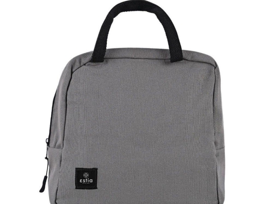 Τσάντα Φαγητού Ισοθερμική 01-17019 28,2x24x13cm 6Lt Grey Estia 100% Βαμβάκι