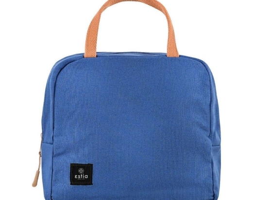 Τσάντα Φαγητού Ισοθερμική 01-17026 28,2x24x13cm 6Lt Denim Blue Estia 100% Βαμβάκι