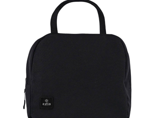 Τσάντα Φαγητού Ισοθερμική 01-17064 28,2x24x13cm 6Lt Black Estia 100% Βαμβάκι