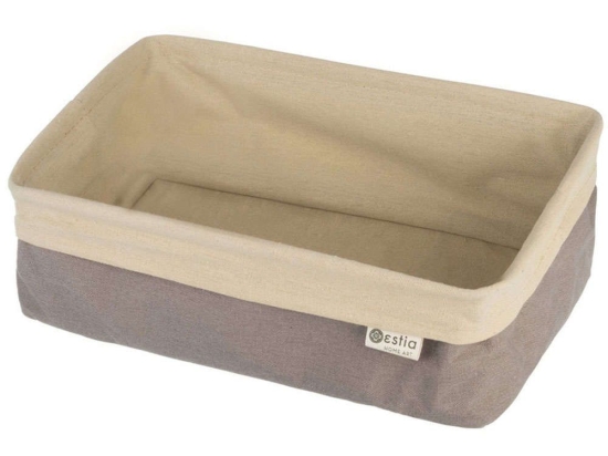 Καλάθι Αποθήκευσης Fjord 02-19464 30x20x10cm Beige-Taupe Estia Πολυέστερ