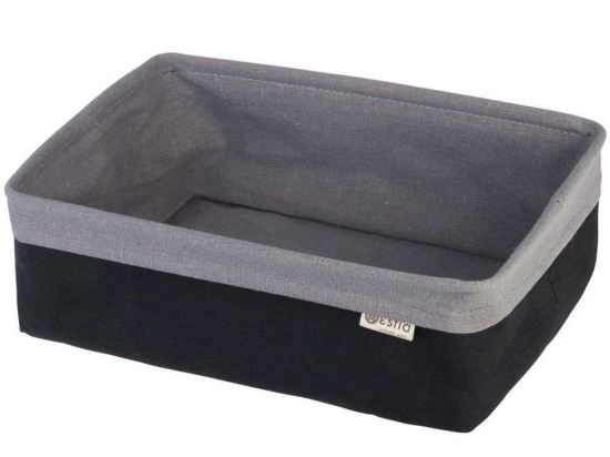 Καλάθι Αποθήκευσης Fjord 02-19495 30x20x10cm Black-Grey Estia Πολυέστερ