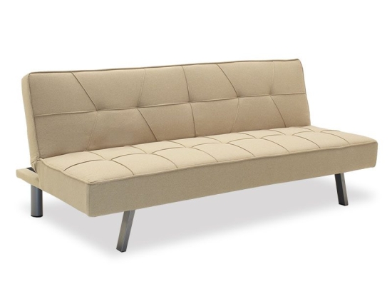 Καναπές-κρεβάτι Travis pakoworld 3θέσιος με ύφασμα μπεζ 175x83x74εκ