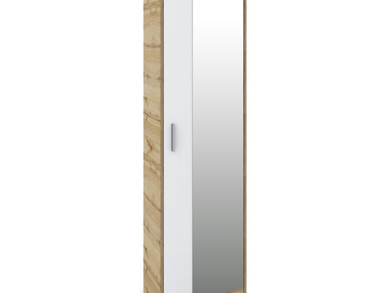 Ντουλάπα ρούχων Astra pakoworld μονόφυλη χρώμα sonoma-λευκό 50x32x182εκ