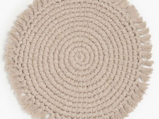 Σουπλά Vera LBTCAVERA38CRU Φ38cm Ecru Calma House Βαμβάκι
