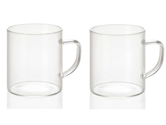 Φλυτζάνια Καφέ (Σετ 2Τμχ) LBTAH-MS19209 Φ7,5x8,5cm 300ml Clear Andrea House Γυαλί