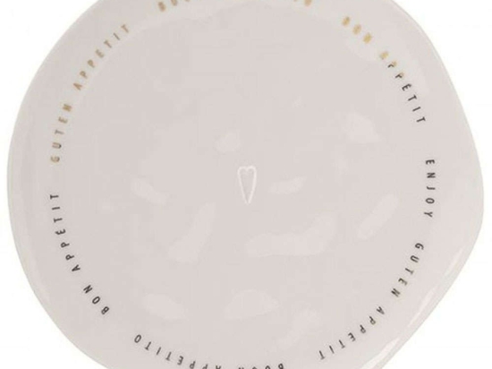 Πιάτο Bon Apetit LBTRD0011368 Φ22cm White-Gold Raeder Πορσελάνη