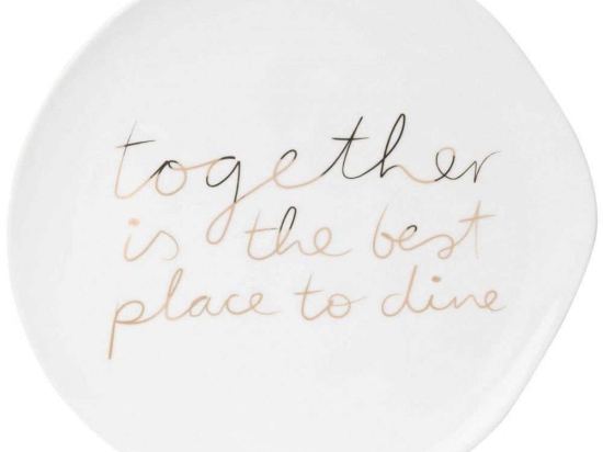 Πιάτο Together Is LBTRD0014791 Φ22cm White-Gold Raeder Πορσελάνη