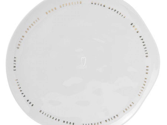 Πιάτο Bon Apetit Large LBTRD0011369 Φ27,5cm White-Gold Raeder Πορσελάνη