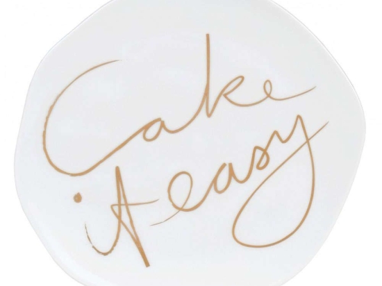 Πιάτο Γλυκού Mix & Match Cake It Easy LBTRD0015694 Φ14cm White-Gold Raeder Πορσελάνη
