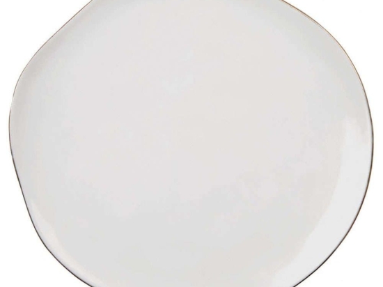 Πιατέλα Mix & Match Gold Frame LBTRD0014253 Φ27,5cm White-Gold Raeder Πορσελάνη