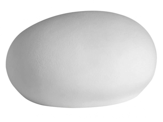 Διακοσμητικό Βότσαλο Με Led LBTRD0014465 20x11,5x9,5cm White Raeder Πορσελάνη